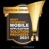 The most promising mobile application solution provider from Cio Review badge