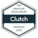 Top angular developers badge from clutch.co