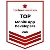 Top mobile app developers badge from techreviewer.co