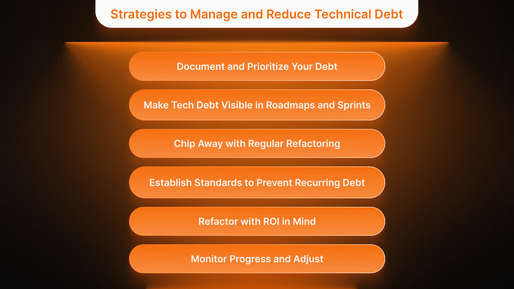 Strategies to Manage and Reduce Technical Debt
