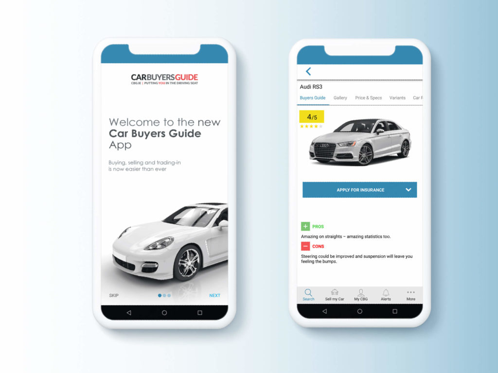 Car Dealer Mobile App - Intro Screens & Car Listing