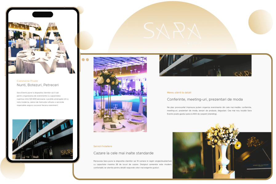 SaraEvents.ro - Stunning Animated Presentation Website for an Event Venue with Angular and GSAP